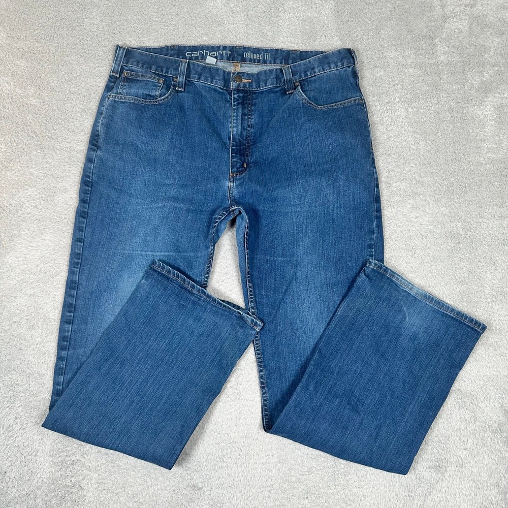 Carhartt Mens Relaxed Fit Straight Leg Blue‎ Denim Jeans 40x34 Streetwear Medium
